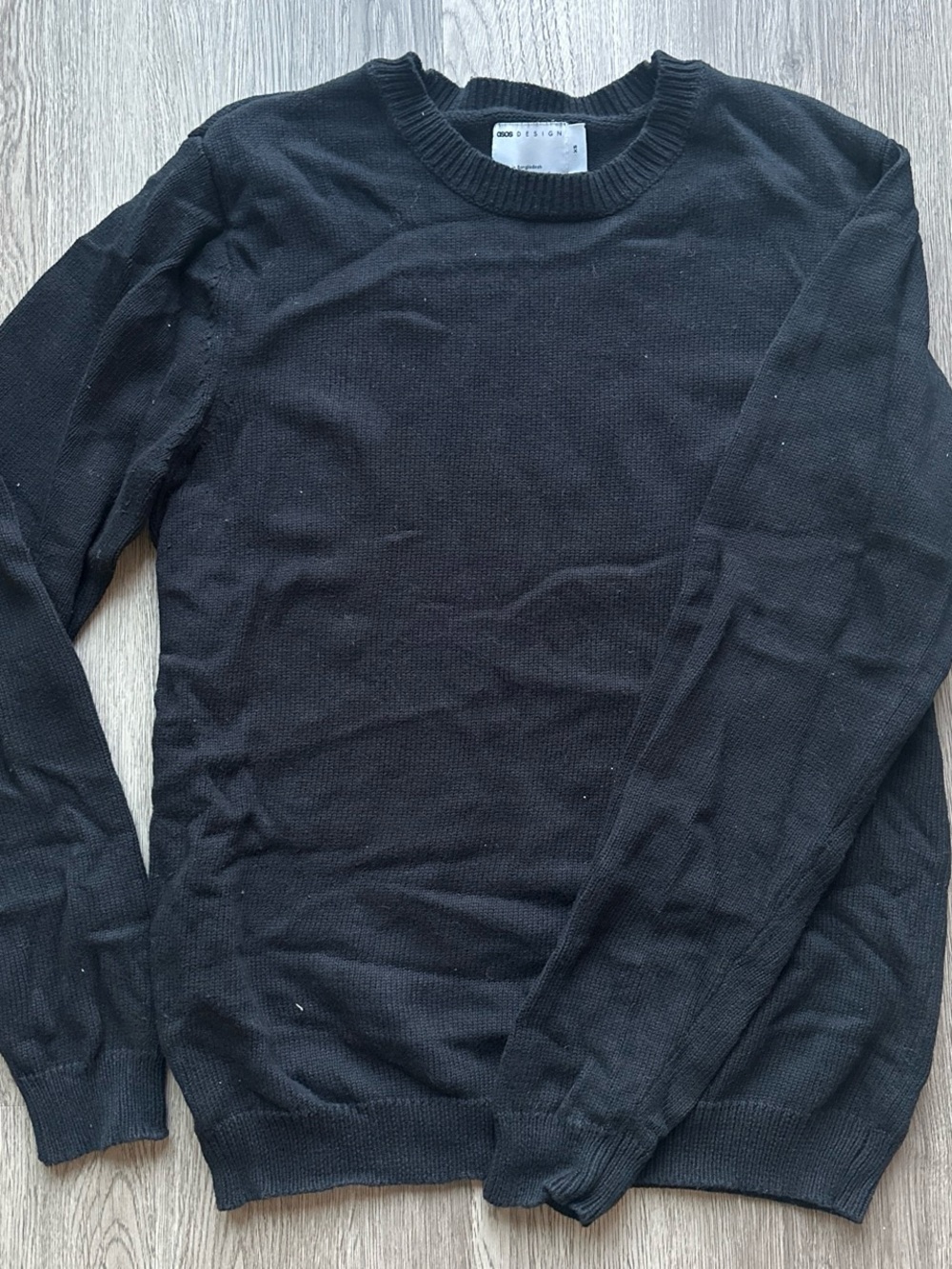 ASOS Black Crewneck Sweater for Men